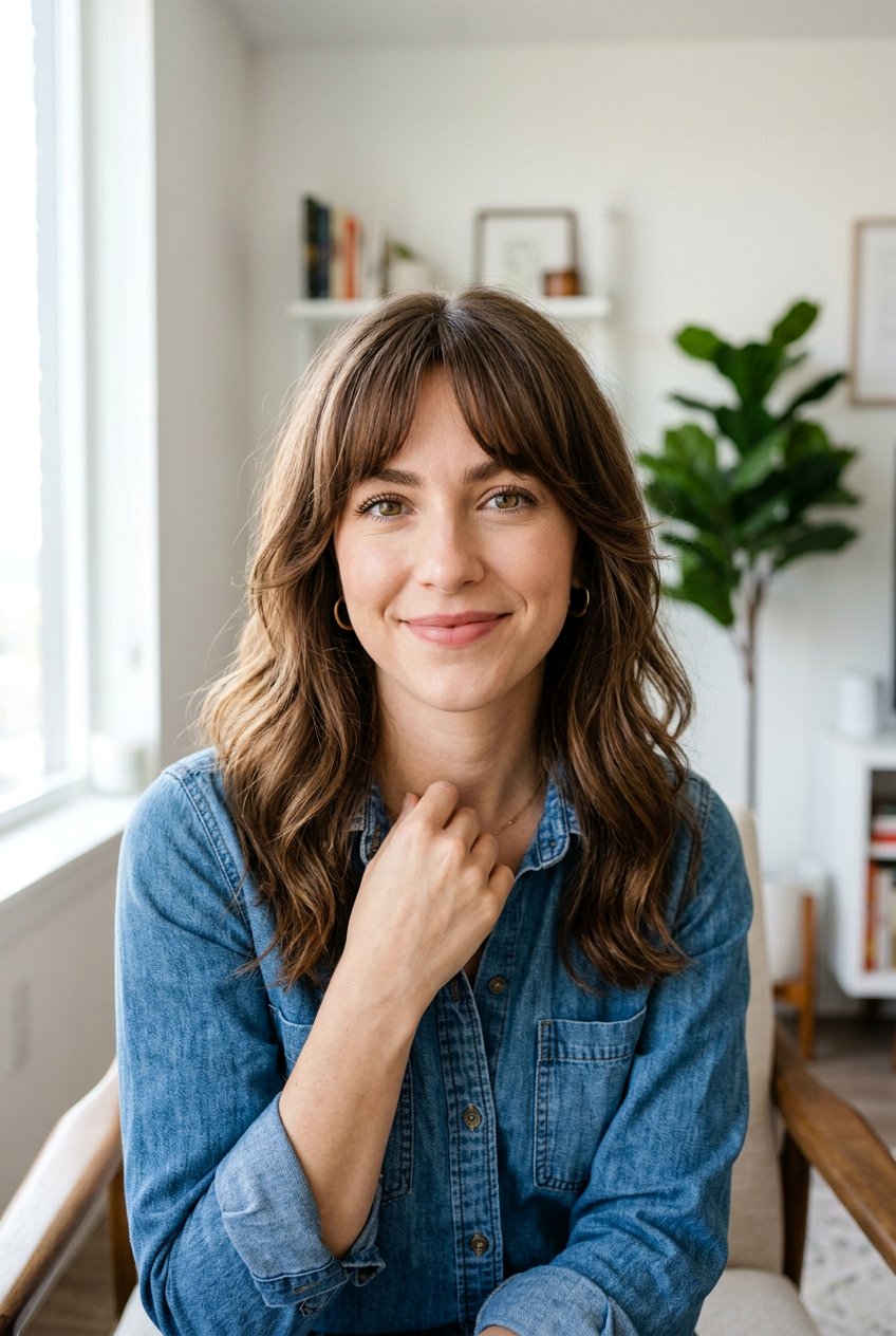 Bottleneck Bangs With Medium Length Hair - 20 airy bangs for fine hair women - 20 airy bangs for fine hair women