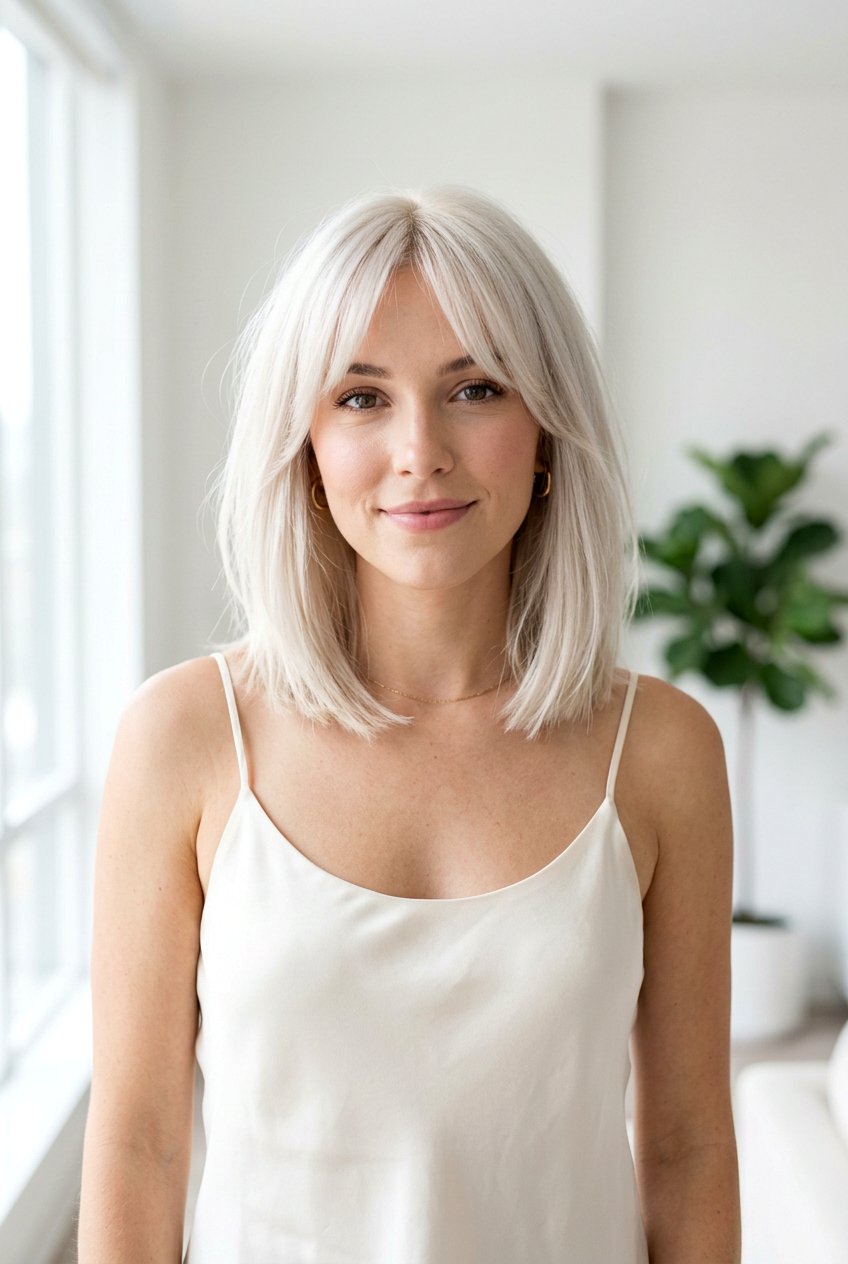 20 Best Bottleneck Bangs For Medium Hair Women To Try Now