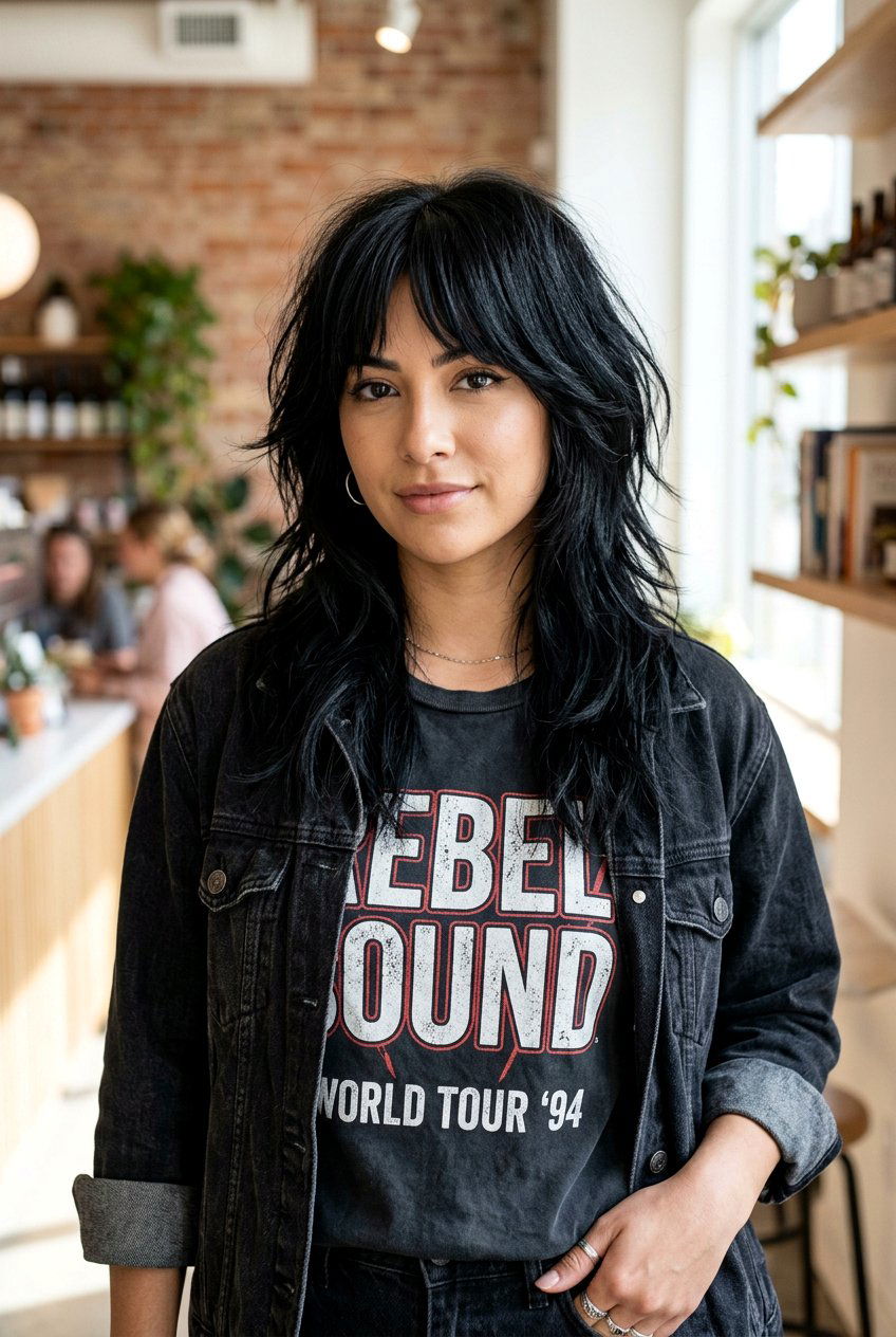 Bottleneck Bangs With Wolf Cut Medium Hair - 20 bottleneck bangs for medium hair women - 20 bottleneck bangs for medium hair women