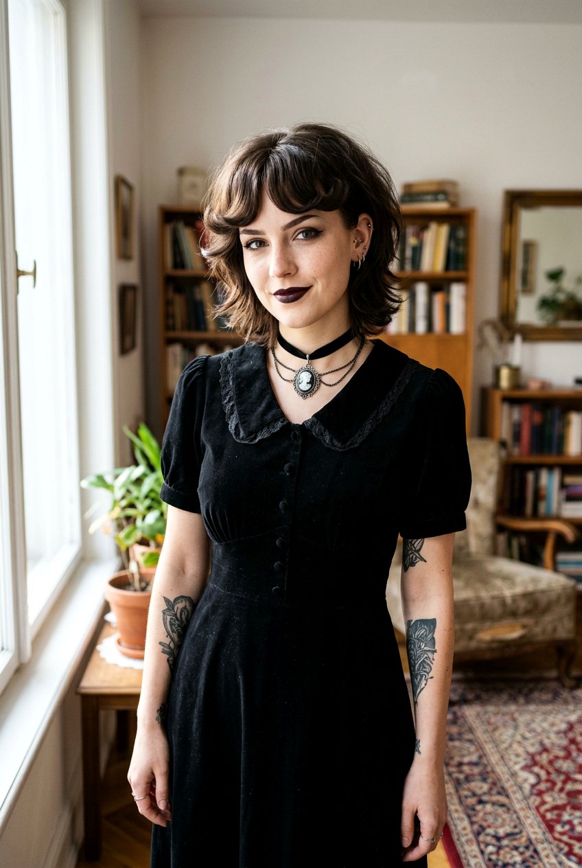 Bottleneck Goth Bob - 20 soft goth bob for women - 20 soft goth bob for women