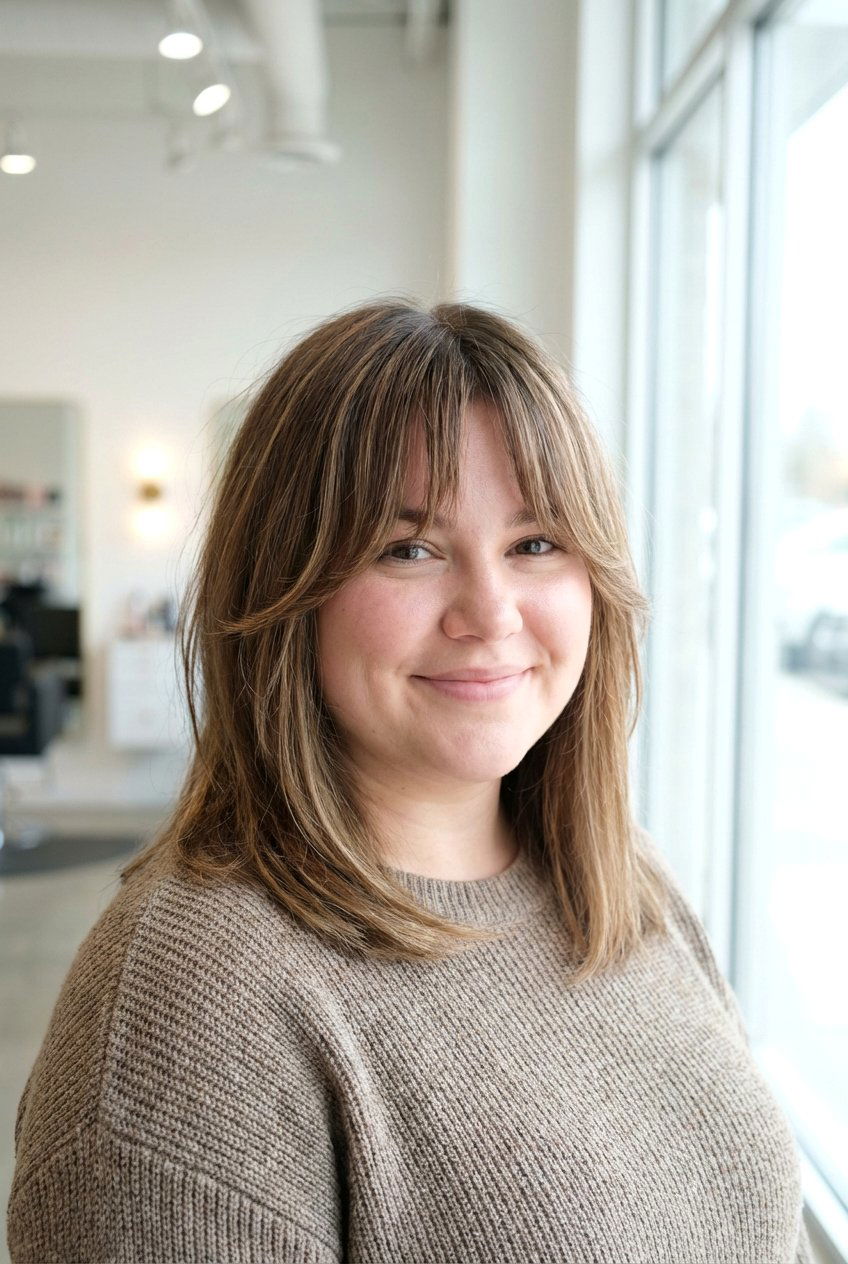 Bottleneck bangs - 20 bangs for round face - 20 bangs for round face