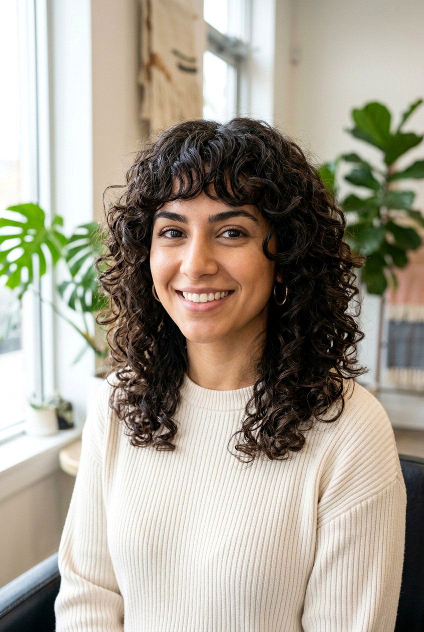 Bottleneck bangs for curly hair - 20 bottleneck bangs haircut - 20 bottleneck bangs haircut