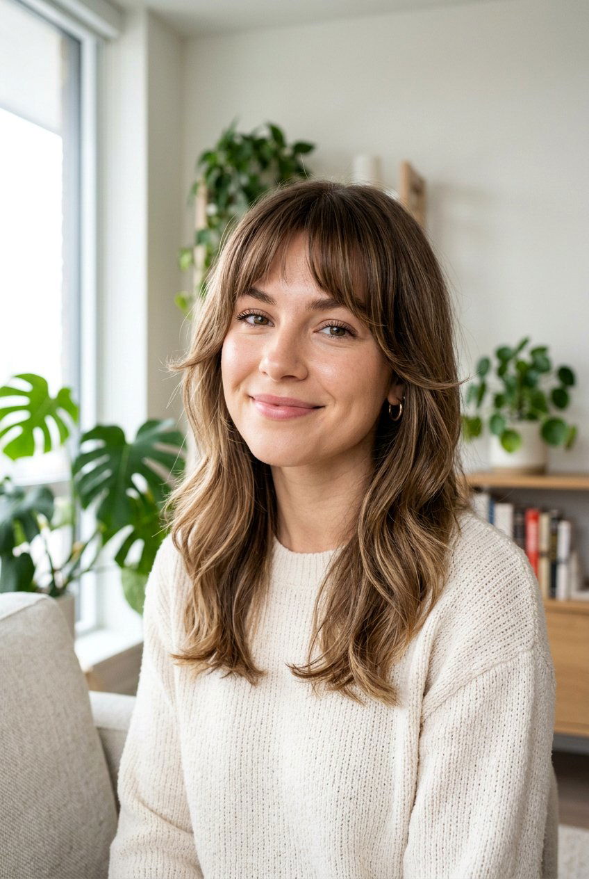 20 Flattering Bottleneck Bangs Haircut Ideas to Try Right Now