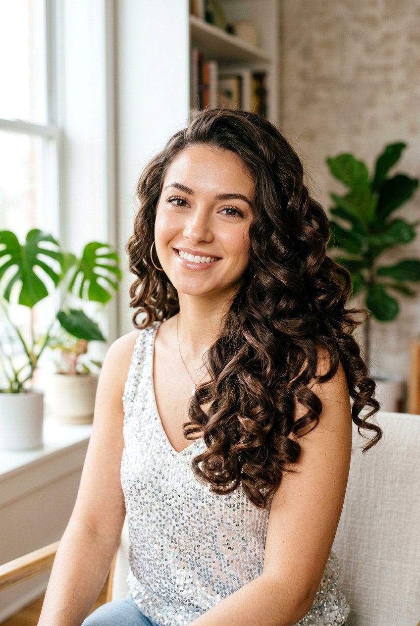 Bouncy Barrel Curls - 20 bouncy hairstyle for birthday dinner - 20 bouncy hairstyle for birthday dinner