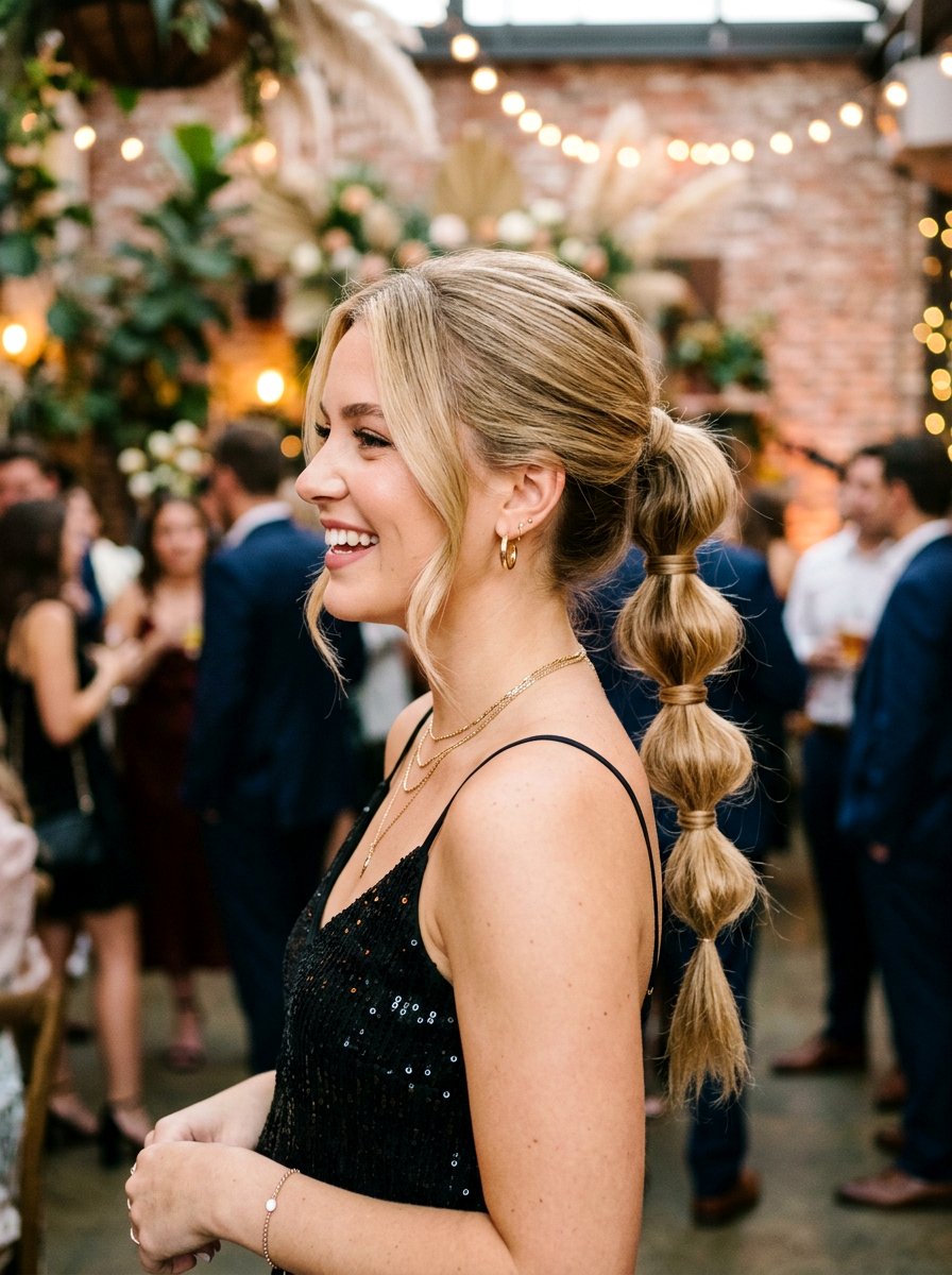 Bouncy Blowout Bubble Braid - 20 party hairstyle with bouncy blowout - 20 party hairstyle with bouncy blowout