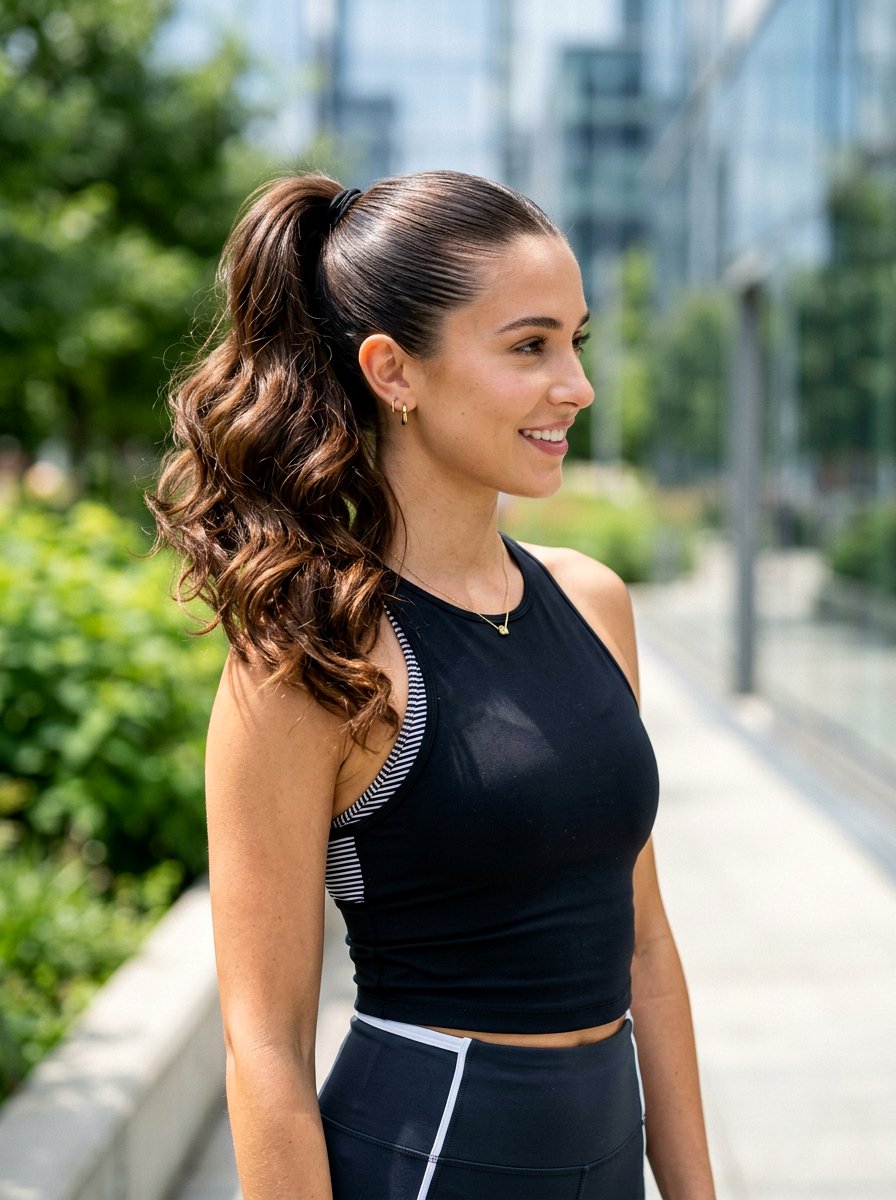 Bouncy Blowout High Ponytail - 20 party hairstyle with bouncy blowout - 20 party hairstyle with bouncy blowout