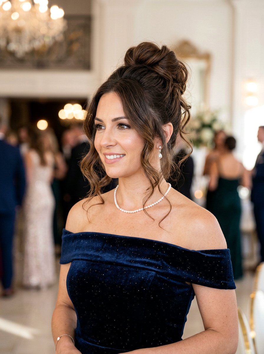 Bouncy Blowout Updo - 20 party hairstyle with bouncy blowout - 20 party hairstyle with bouncy blowout