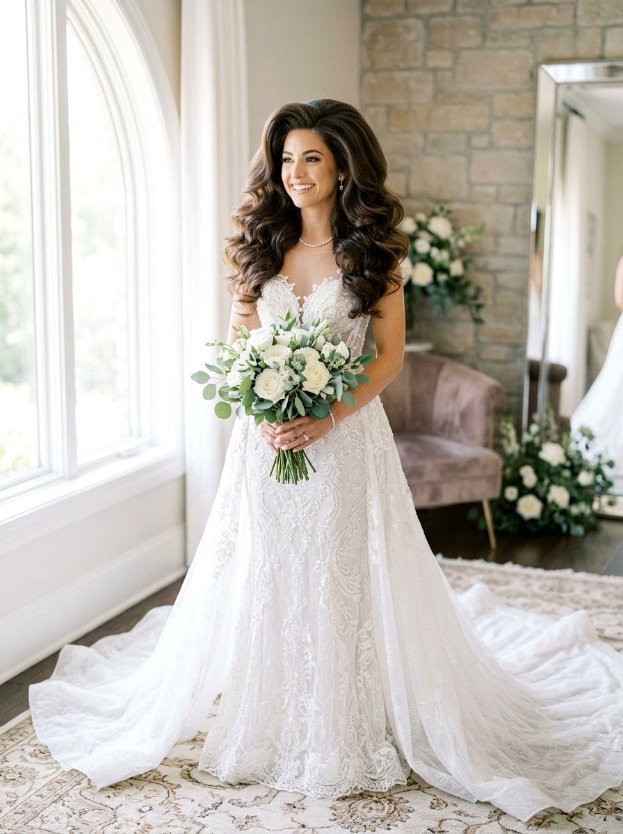 Bouncy Blowout Waves - 20 wedding hairstyles for fine thin hair - 20 wedding hairstyles for fine thin hair