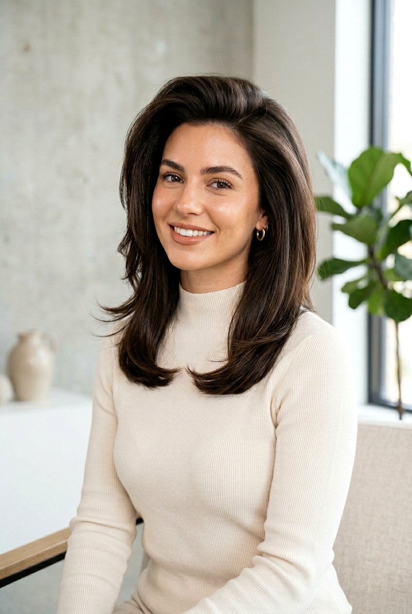 Bouncy Blowout With Sleek Ends - 20 bouncy blowout hairstyles - 20 bouncy blowout hairstyles