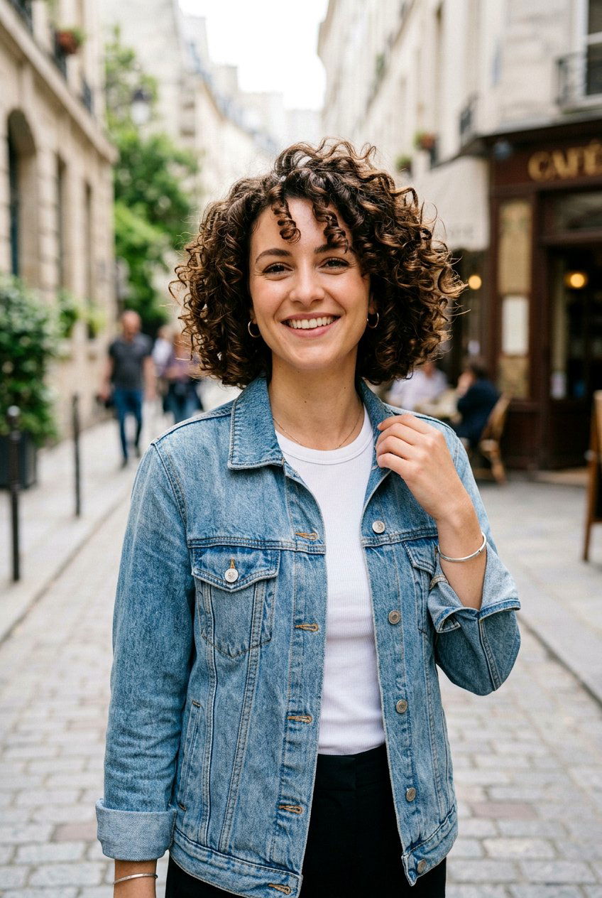 Bouncy Curly Bob - 20 bouncy hairstyle for fine hair women - 20 bouncy hairstyle for fine hair women