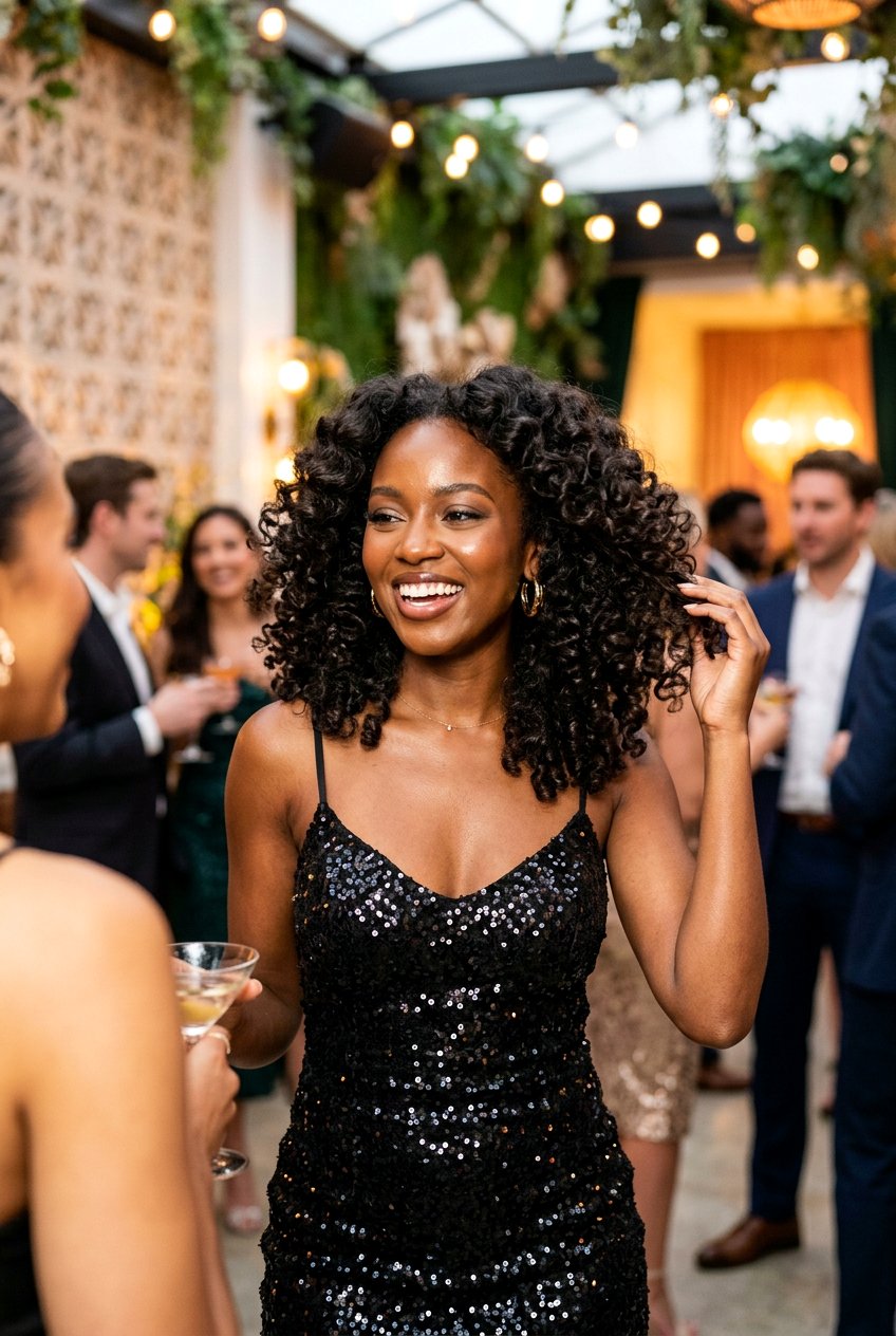 Bouncy Curly Silk Press - 20 black women silk press hairstyle ideas - 20 black women silk press hairstyle ideas