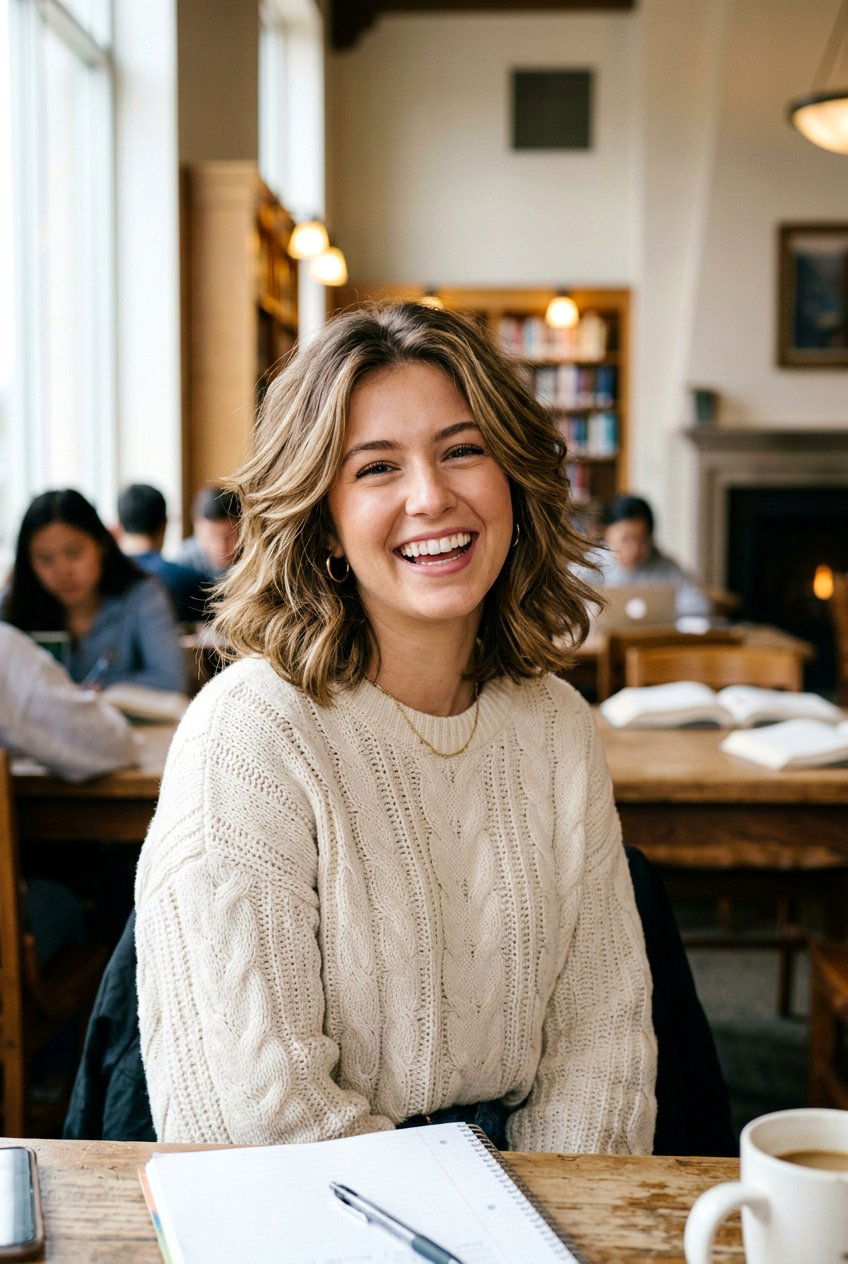 Bouncy Layered Lob - 20 bouncy hairstyle for college girls - 20 bouncy hairstyle for college girls