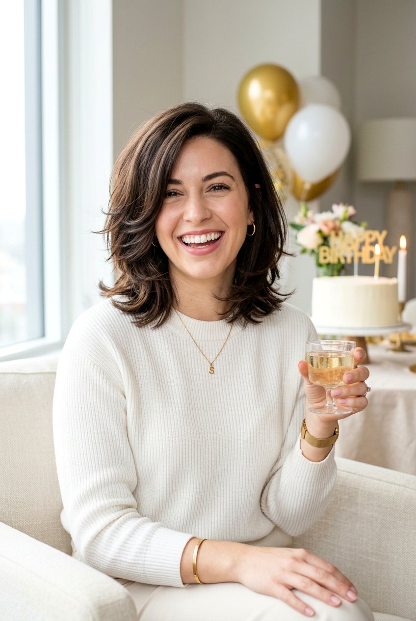 Bouncy Layered Lob For Birthday - 20 birthday hairstyles for women - 20 birthday hairstyles for women