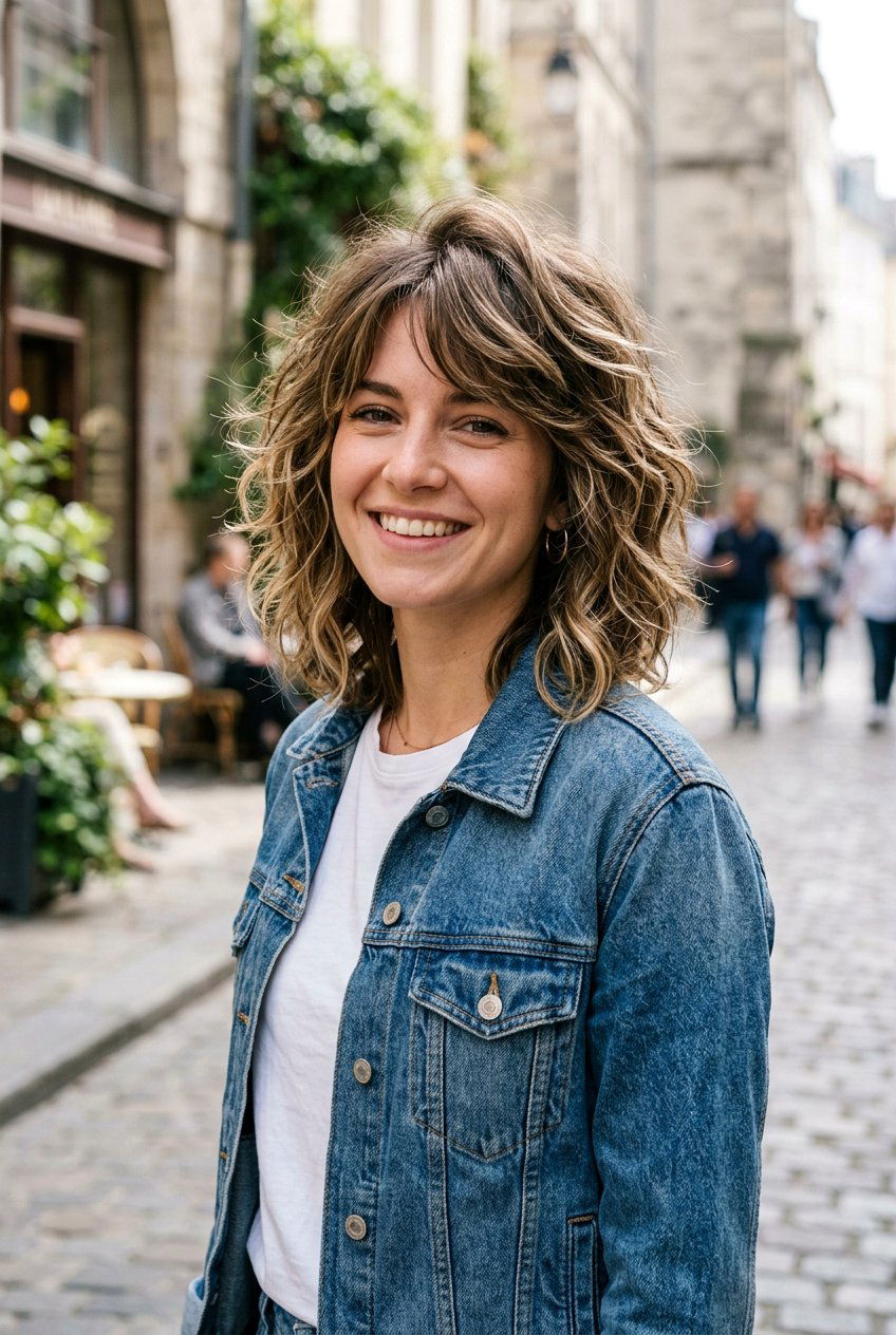 Bouncy Shaggy Lob - 20 bouncy hairstyle for shoulder length hair - 20 bouncy hairstyle for shoulder length hair