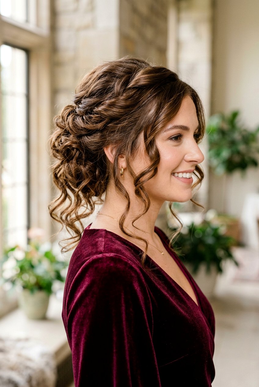 Bouncy Twisted Updo - 20 bouncy hairstyle for holiday party - 20 bouncy hairstyle for holiday party