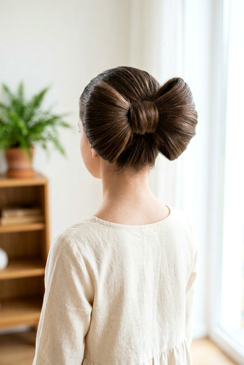 Bow Bun For Long Hair Girls - 20 bow bun hairstyle for girls - 20 bow bun hairstyle for girls