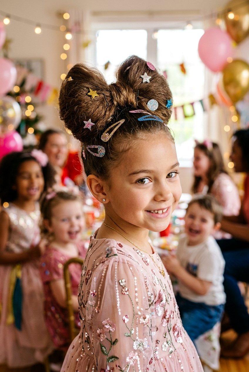 Bow Bun For Party Girls - 20 bow bun hairstyle for girls - 20 bow bun hairstyle for girls