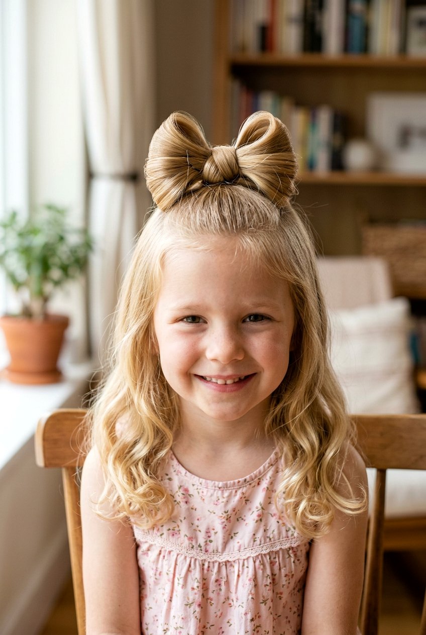 Bow Hairstyle - 20 simple hairstyles for girls - 20 simple hairstyles for girls