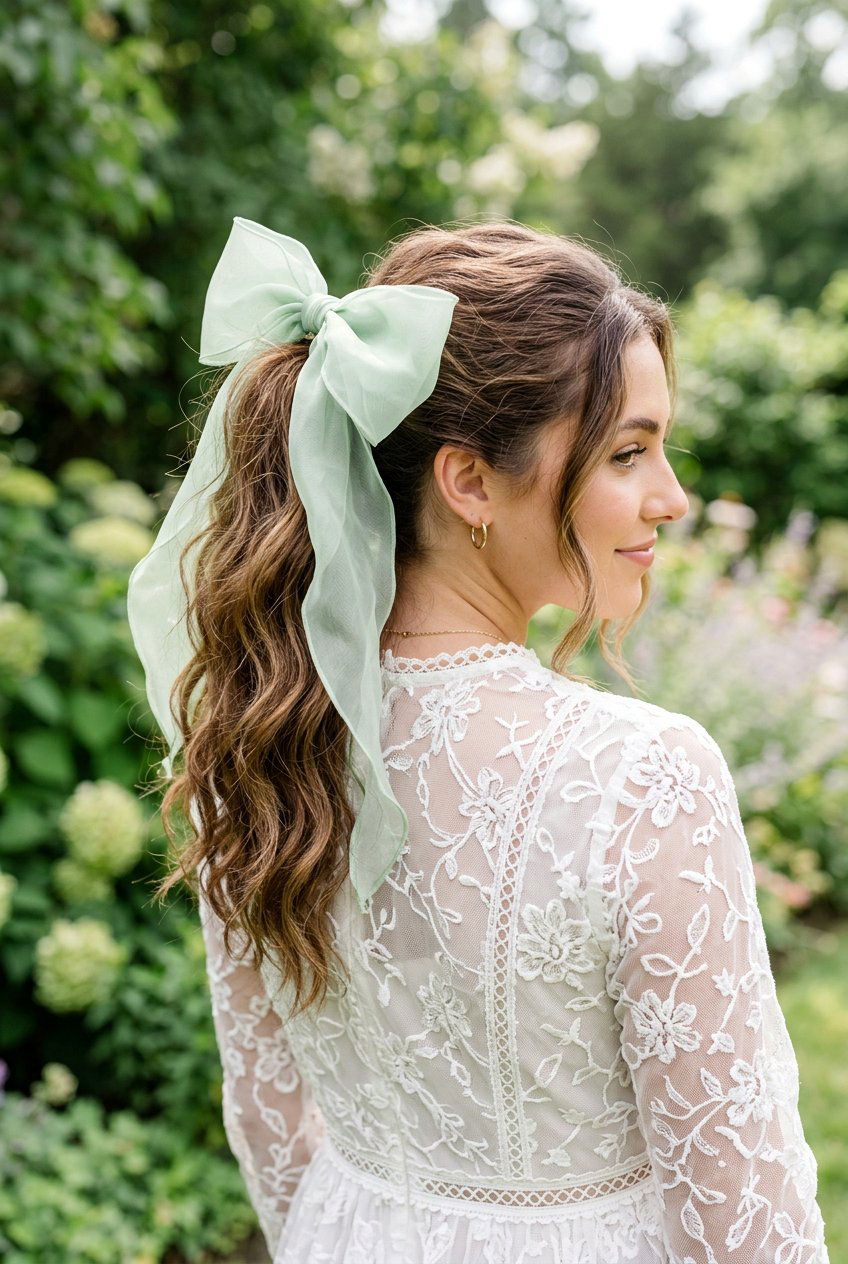 Bow Ponytail With Scarf - 20 summer ponytail with scarf - 20 summer ponytail with scarf