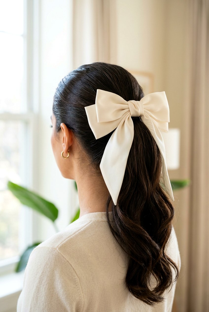Bow Ponytail - 20 easy ponytail hairstyles - 20 easy ponytail hairstyles