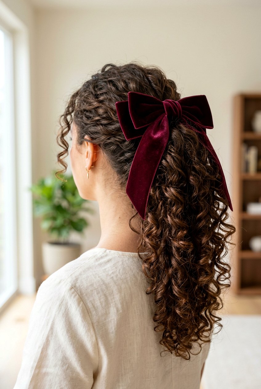 Bow Tied Ponytail With Curls - 20 rodeo ponytail with curls - 20 rodeo ponytail with curls