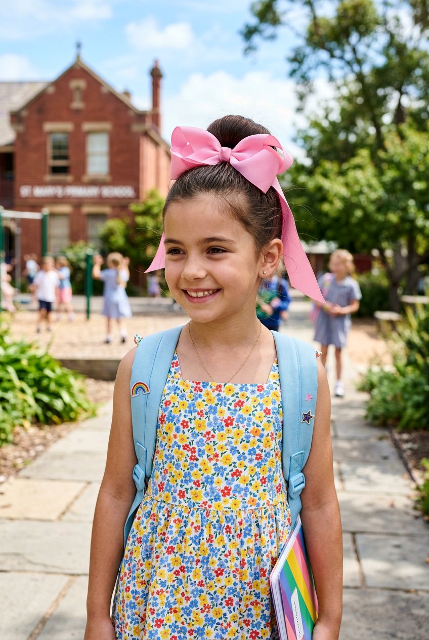 Bow Wrapped Bun - 20 quick bun for school girls - 20 quick bun for school girls