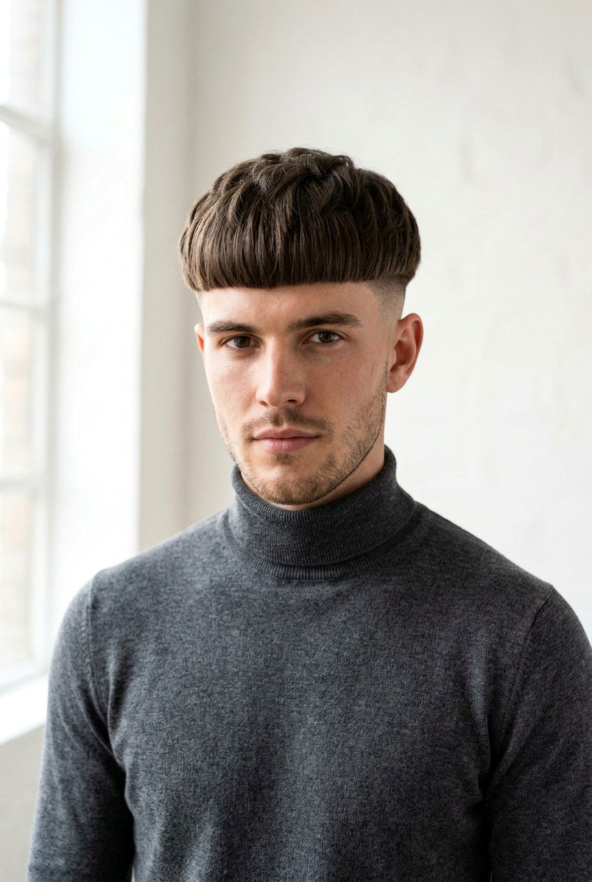 Bowl Cut Modern - 20 men haircut for round full face - 20 men haircut for round full face