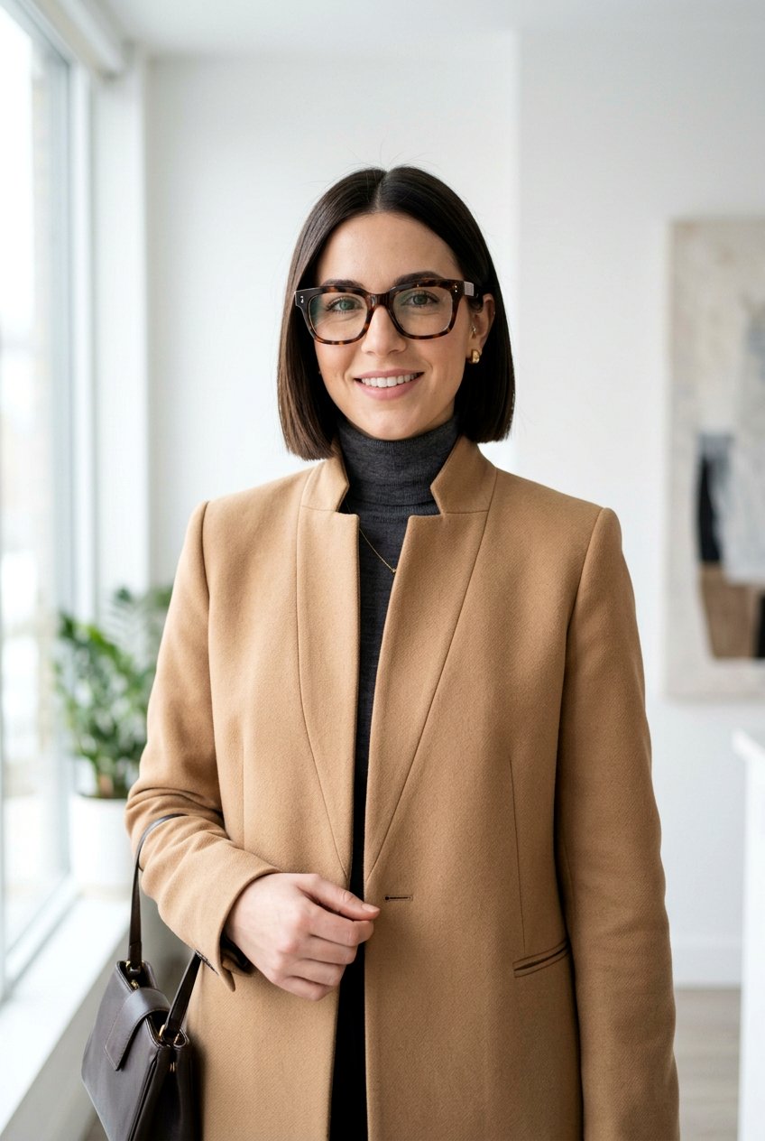 Box Bob With Glasses - 20 chin length bob for women with glasses - 20 chin length bob for women with glasses