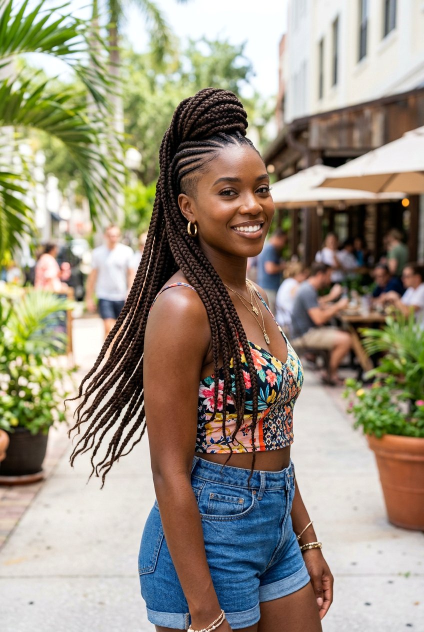 Box Braid Mohawk for Black Women - 20 soft mohawk braid hairstyle for black women - 20 soft mohawk braid hairstyle for black women