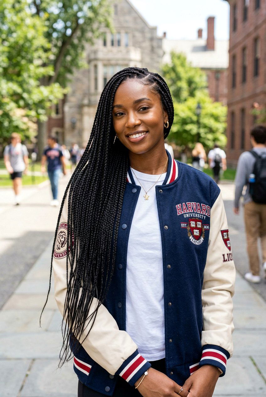 Box Braids - 20 natural hairstyle for college girls - 20 natural hairstyle for college girls