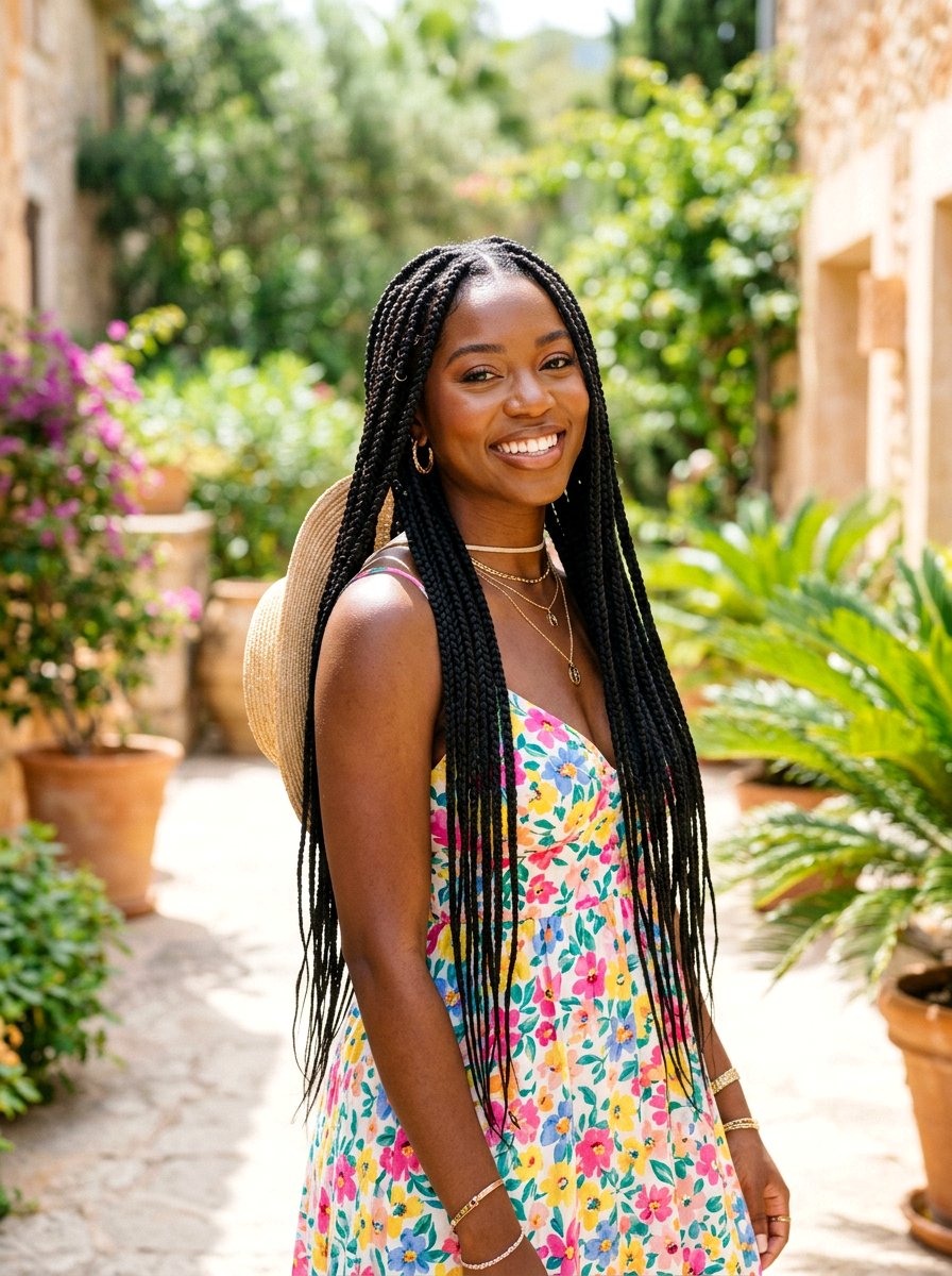 Box Braids - 20 easy hairstyle for humid weather - 20 easy hairstyle for humid weather