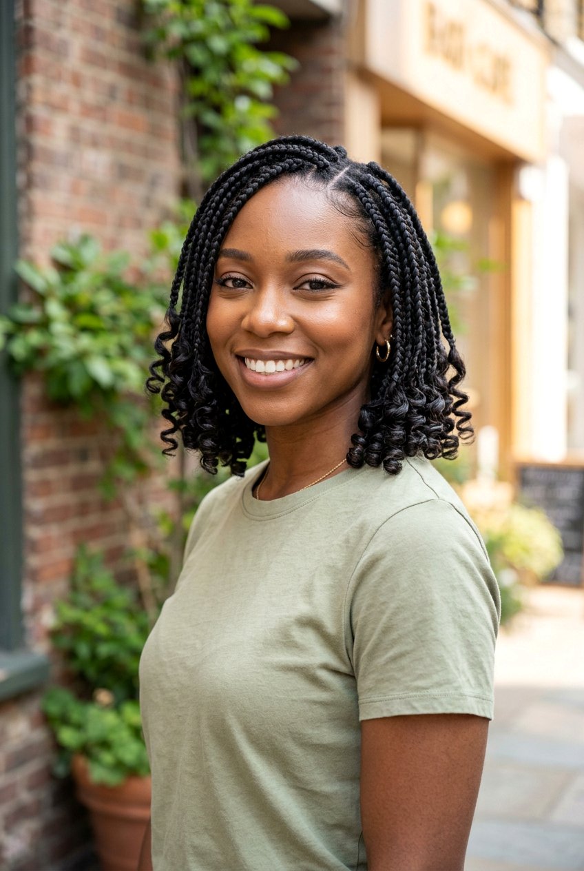 Box Braids Bob - 20 braided hairstyle for humid weather - 20 braided hairstyle for humid weather