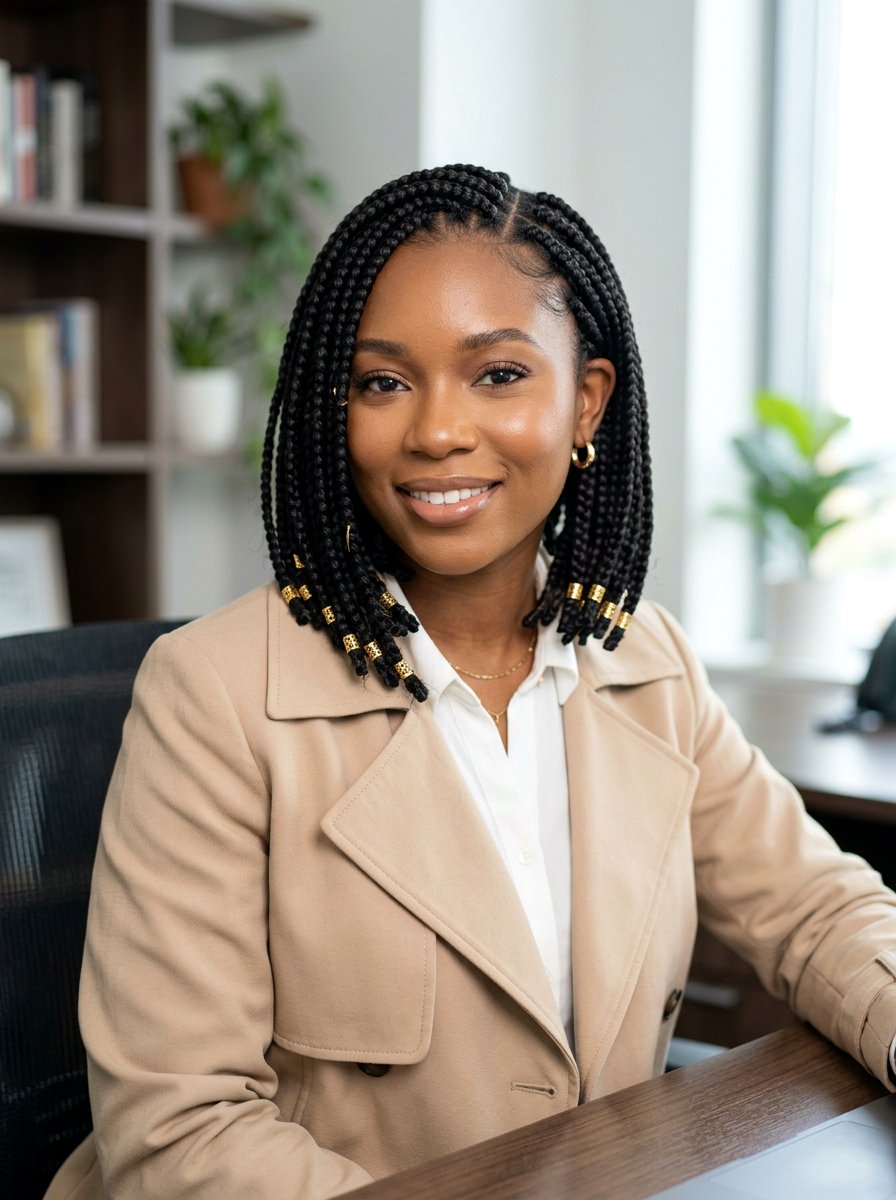 Box Braids Bob - 20 office protective styles for black women - 20 office protective styles for black women