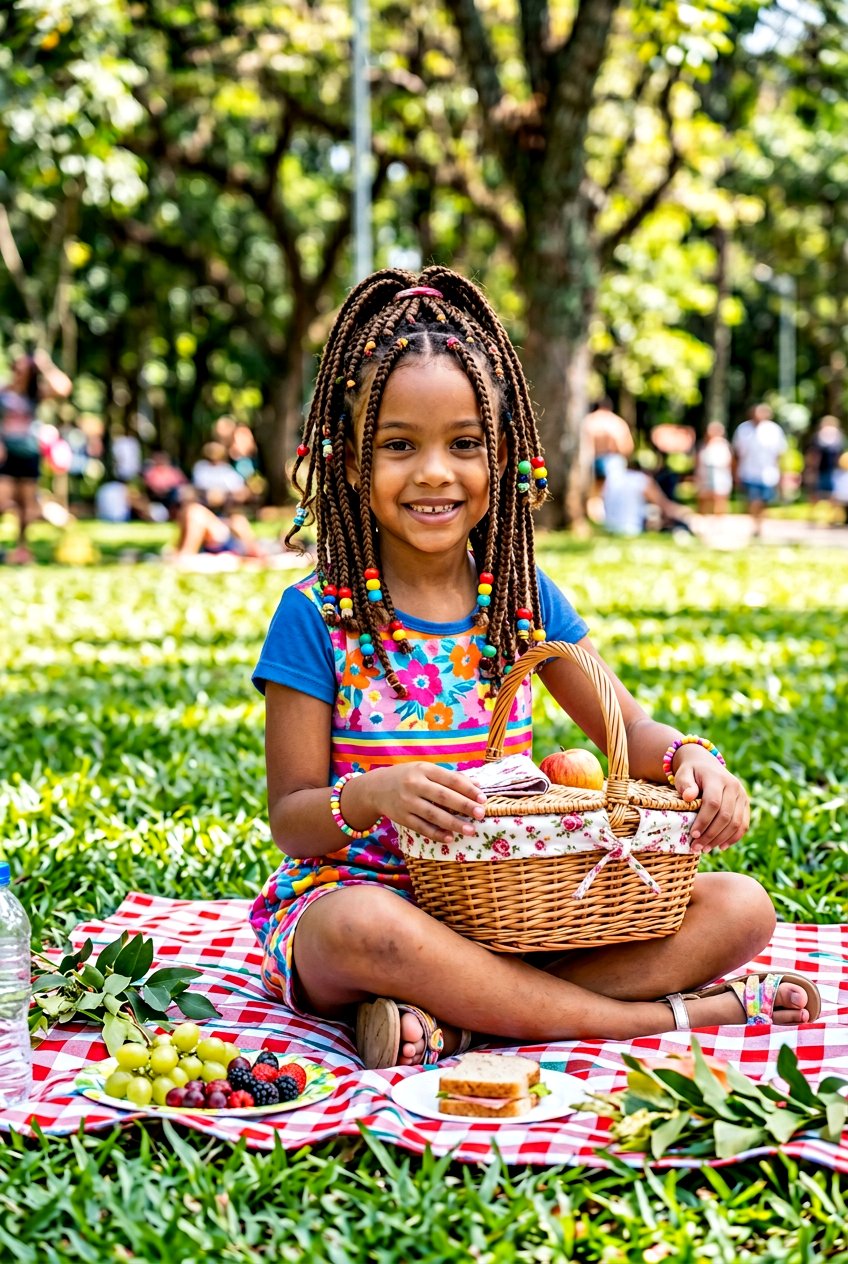 Box Braids Picnic Hairstyle For Girls - 20 picnic hairstyles for girls - 20 picnic hairstyles for girls