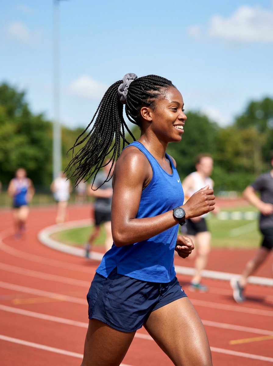 Box Braids Ponytail For Track Meet - 20 track meet hairstyles - 20 track meet hairstyles