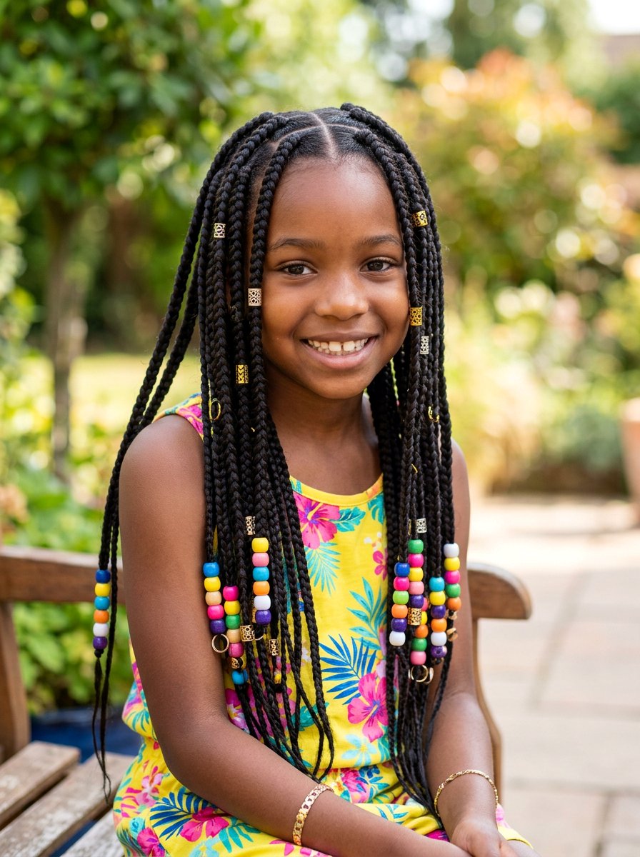 Box Braids With Beads - 20 cute braided hairstyle ideas for girls - 20 cute braided hairstyle ideas for girls