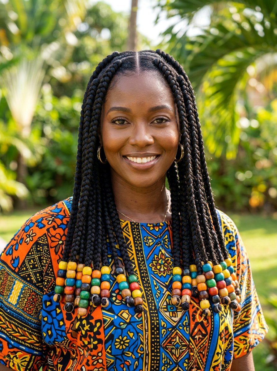 Box Braids With Beads - 20 humidity proof braid hairstyle - 20 humidity proof braid hairstyle