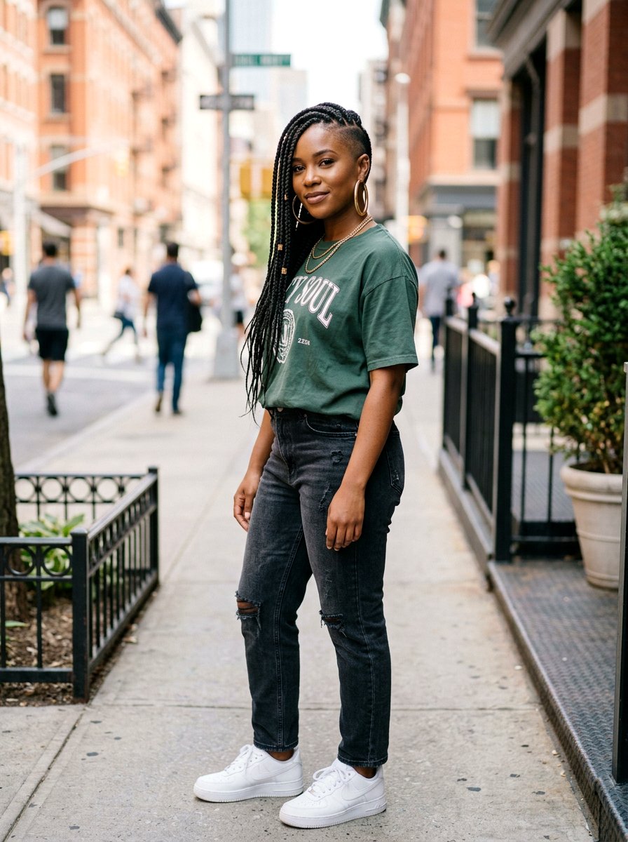 Box Braids With Side Undercut For Women - 20 undercut braid hairstyle women - 20 undercut braid hairstyle women