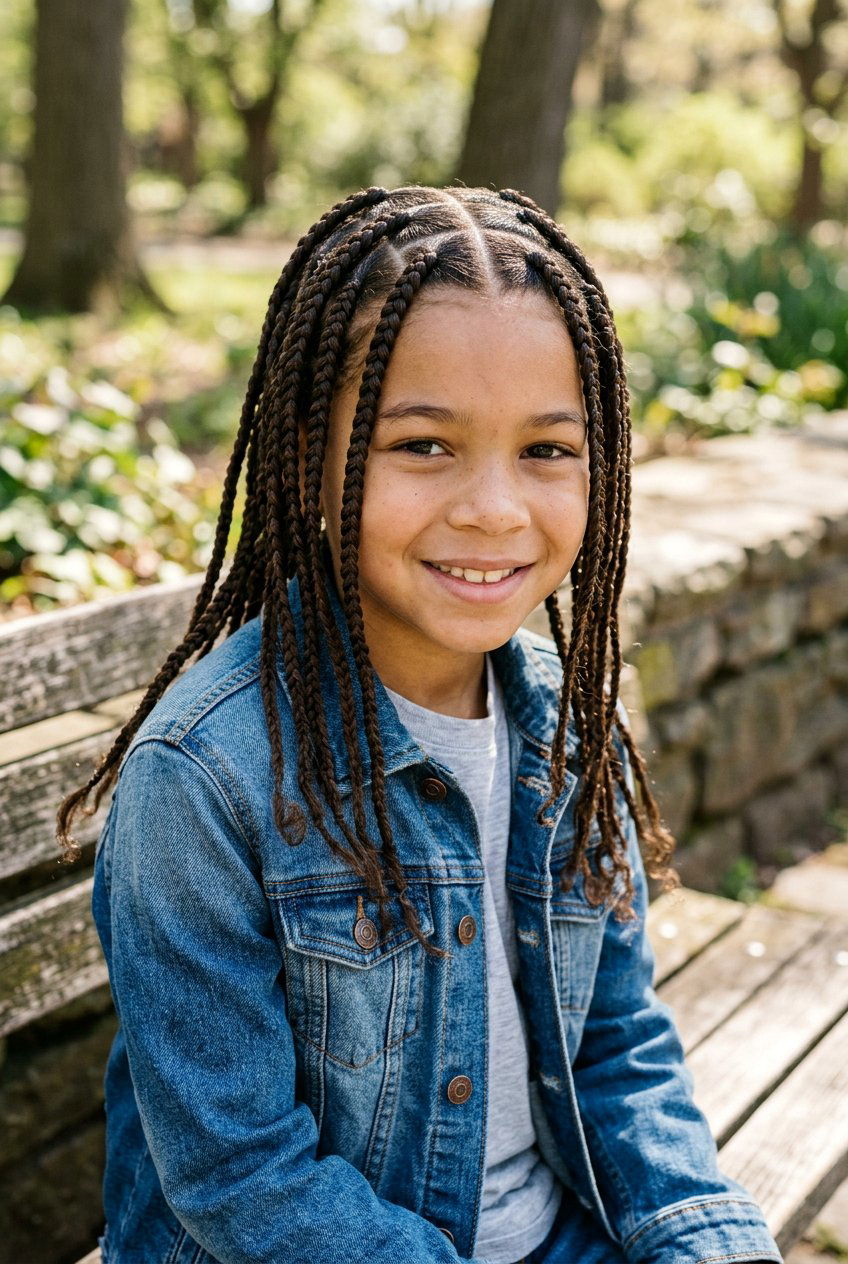 Box Braids With Square Parts - 20 biracial boys braid styles - 20 biracial boys braid styles
