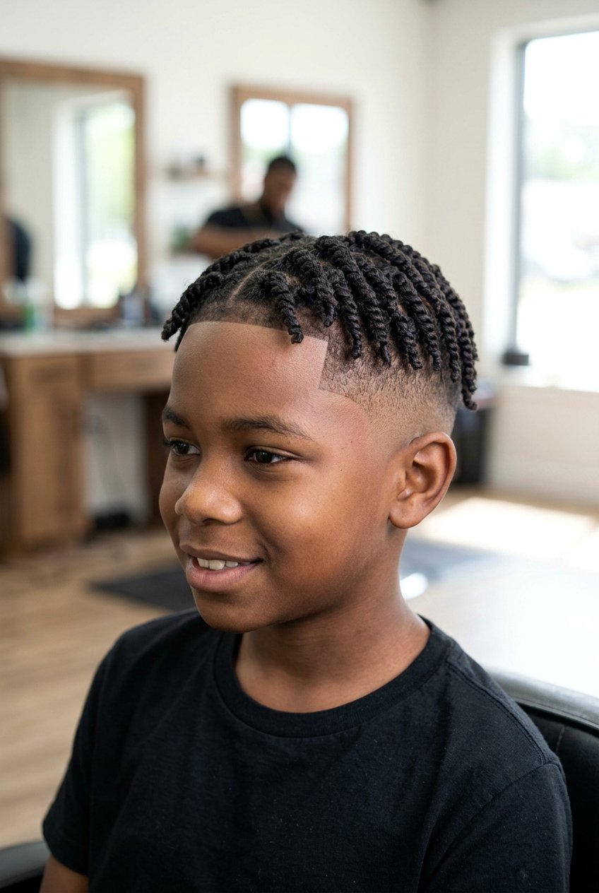 20 Fresh Black Boys Twist Styles With Fade Looks To Try