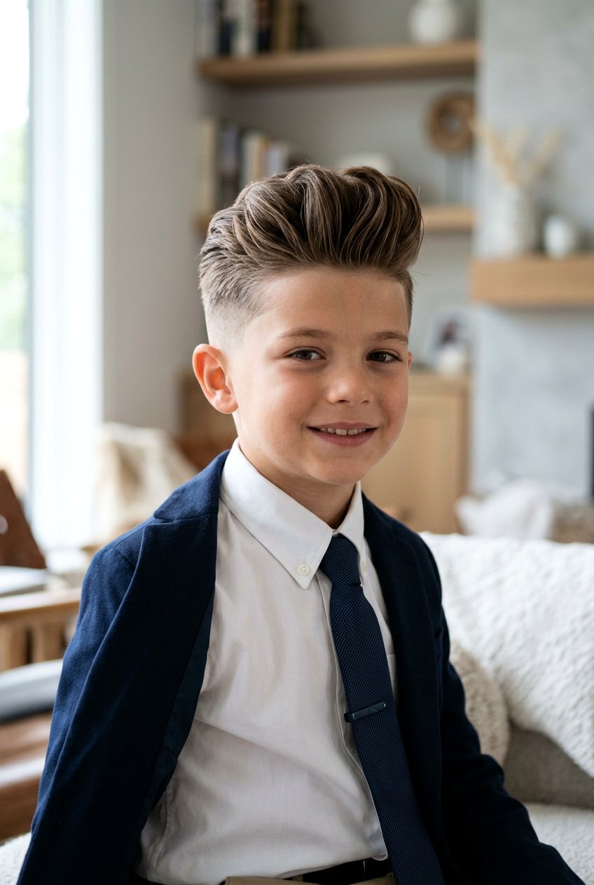 Boys Matte Pompadour - 20 boys haircut with longer top - 20 boys haircut with longer top