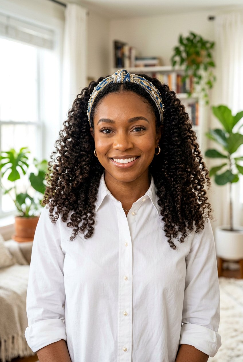 Braid Out With Headband - 20 braid out on short natural hair - 20 braid out on short natural hair