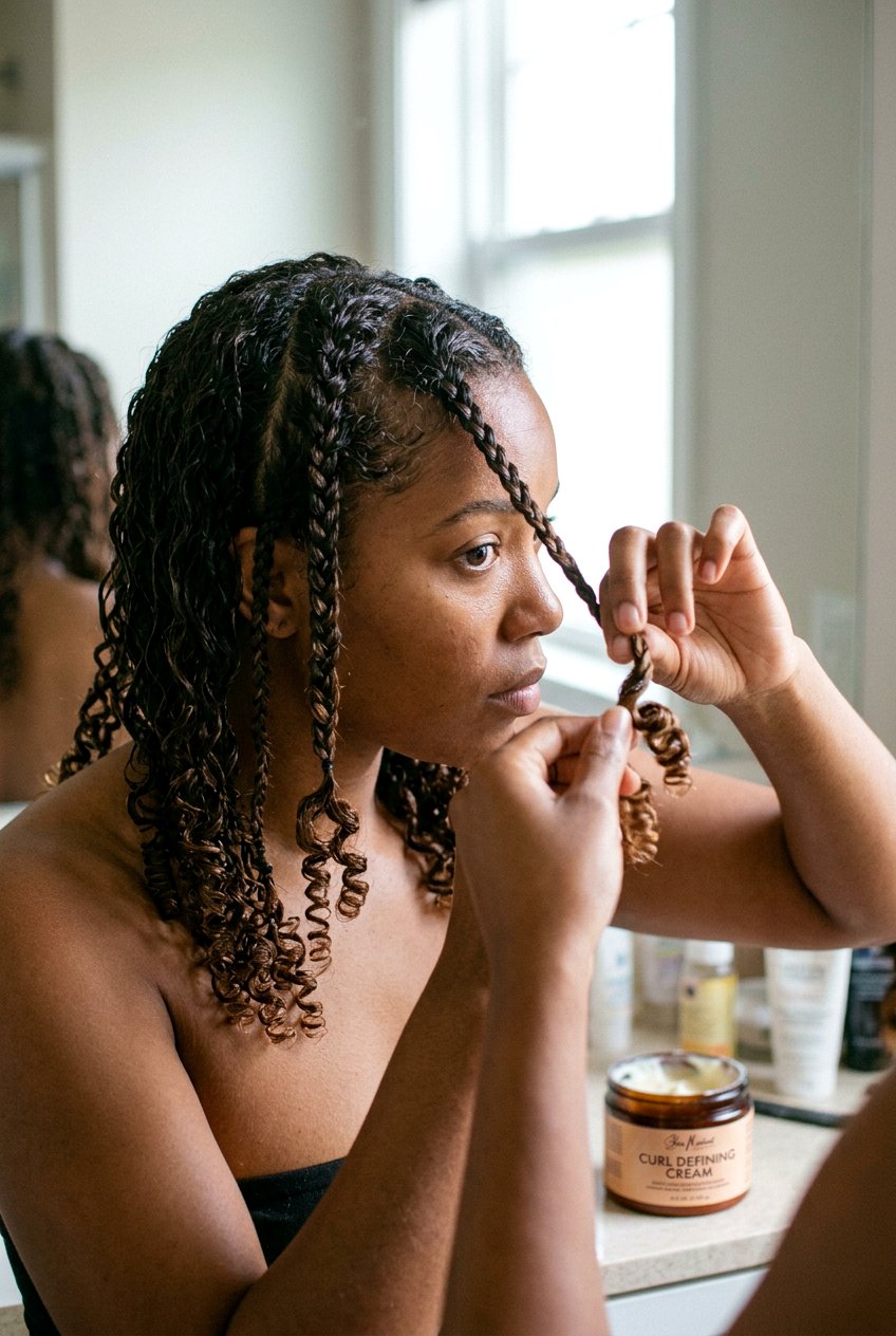 Braid Out on Transitioning Medium Natural Hair from Relaxer - 20 braid out on medium natural hair - 20 braid out on medium natural hair