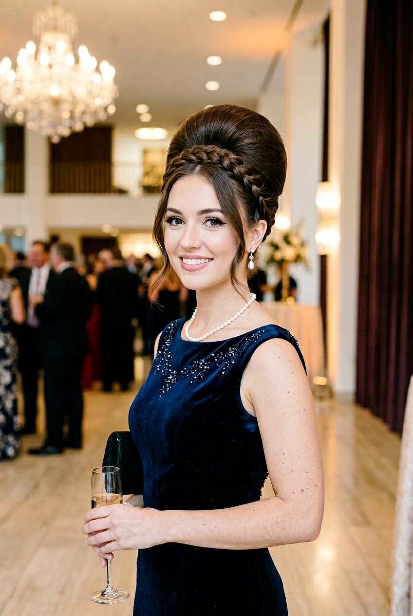 Braided 60s Beehive - 20 60s beehive hairstyle - 20 60s beehive hairstyle