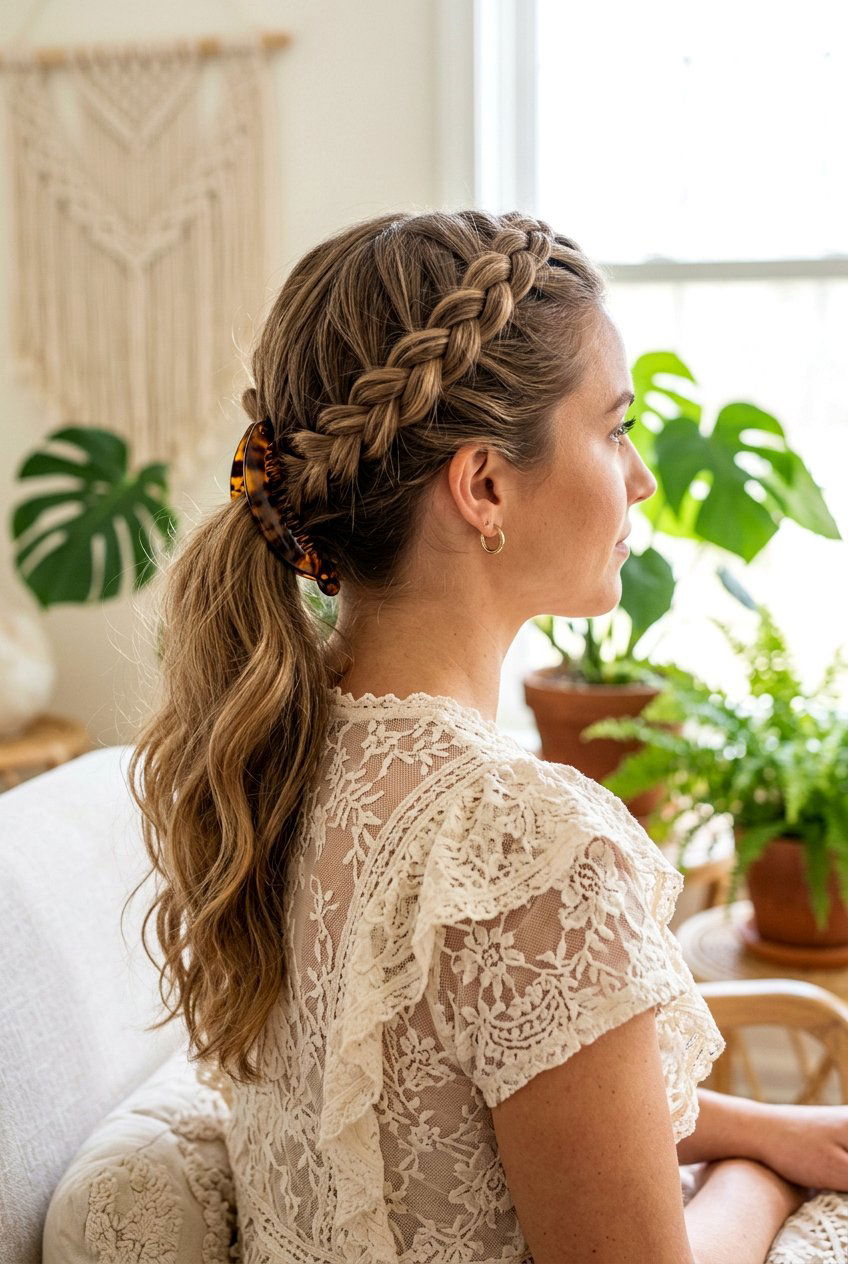 20 Trendy Banana Clip Ponytail Hairstyle Ideas for Volume