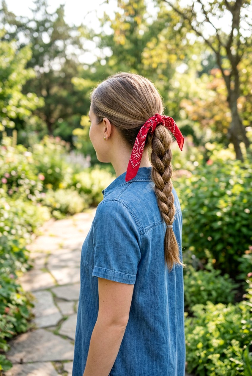 Braided Bandana Ponytail - 20 bandana ponytail hairstyle - 20 bandana ponytail hairstyle