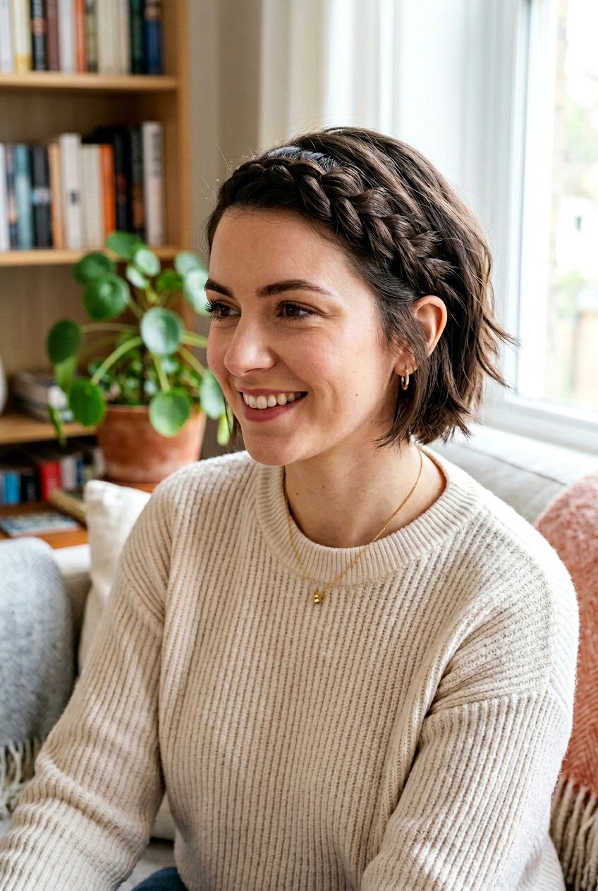 Braided Bangs For Short Hair - 20 school hairstyle with simple braid - 20 school hairstyle with simple braid