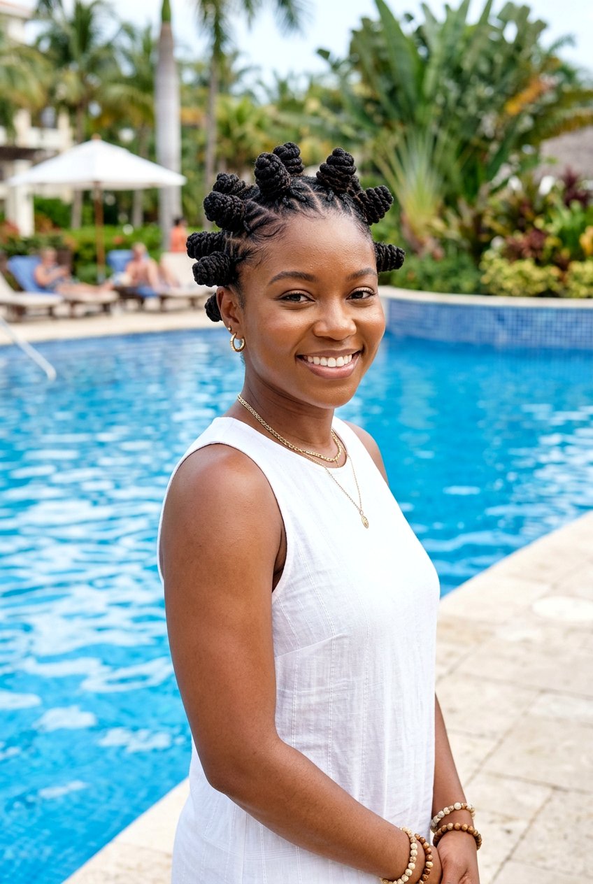 Braided Bantu Knots For Vacations - 20 vacation braids hairstyles - 20 vacation braids hairstyles