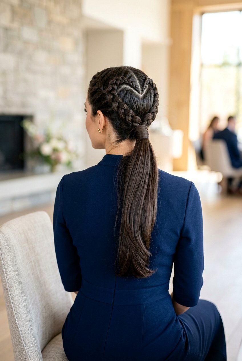 Braided Base Heart Ponytail - 20 heart ponytail hairstyle - 20 heart ponytail hairstyle