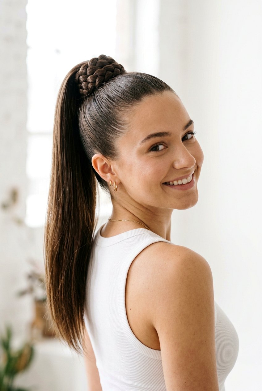 Braided Base High Ponytail - 20 western braid ponytail for women - 20 western braid ponytail for women